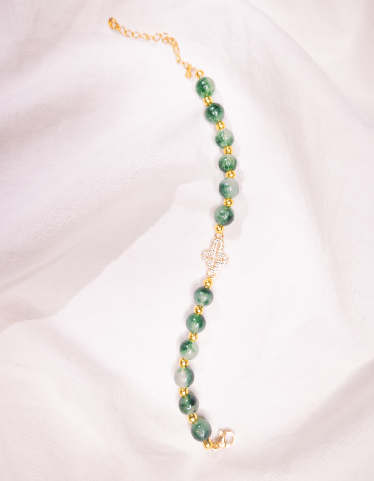 Bracelet Vert & Doré