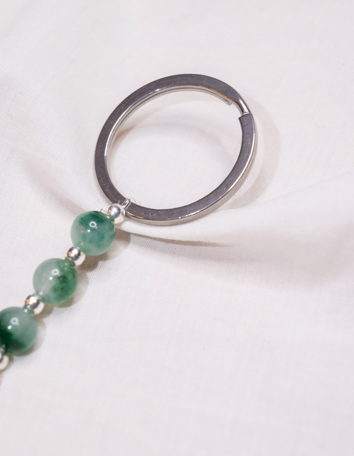 Porte clé - Vert & Argent