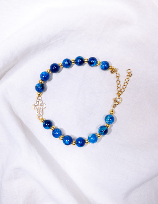 Bracelet Bleu & Doré