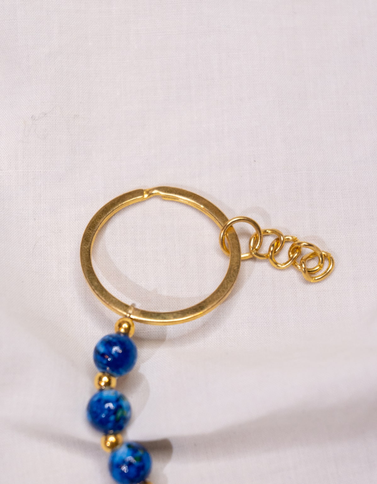 Porte-clé - Bleu & Doré