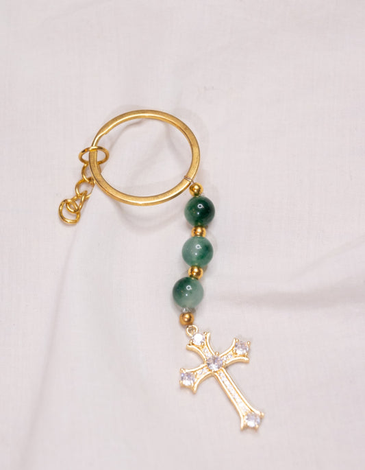 Porte-clé - Vert & Doré