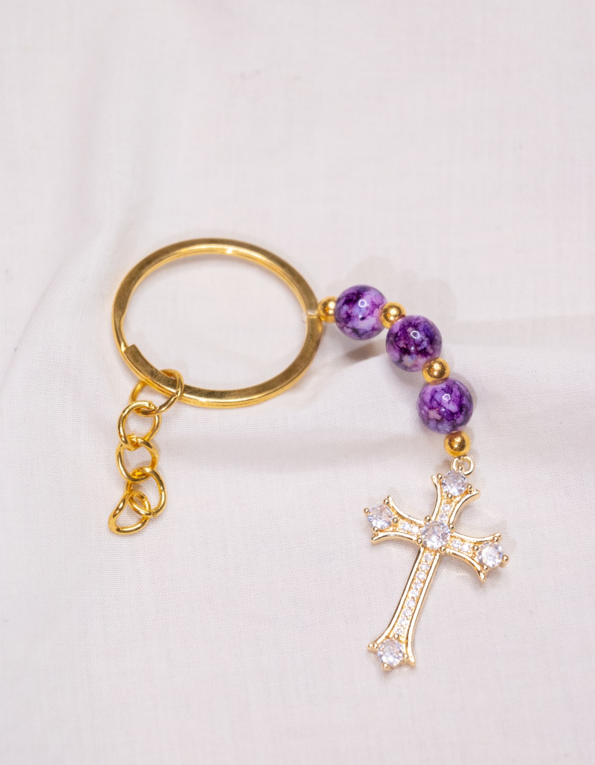 Porte-clé - Violet & Doré
