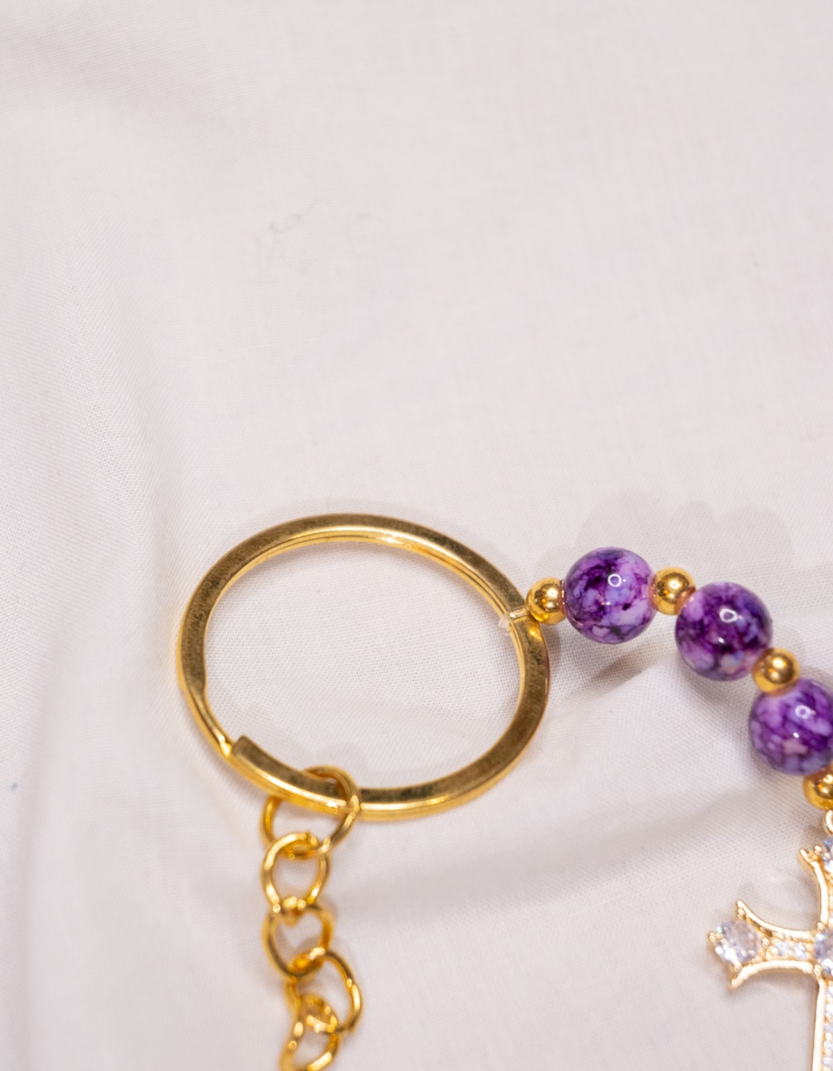 Porte-clé - Violet & Doré