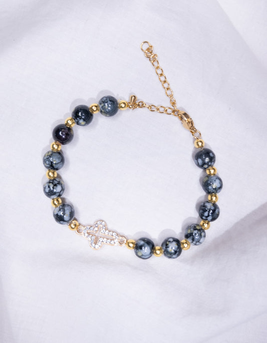 Bracelet Noir Intense & Doré