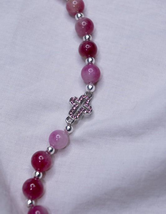 Bracelet Rose & Argent