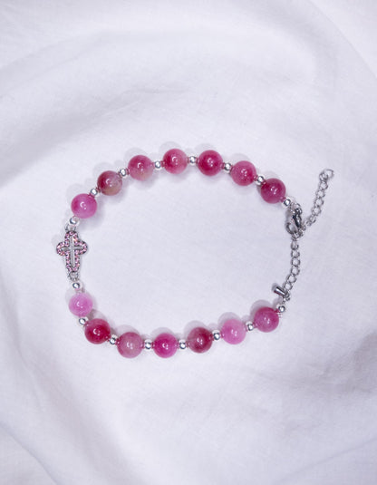 Bracelet Rose & Argent