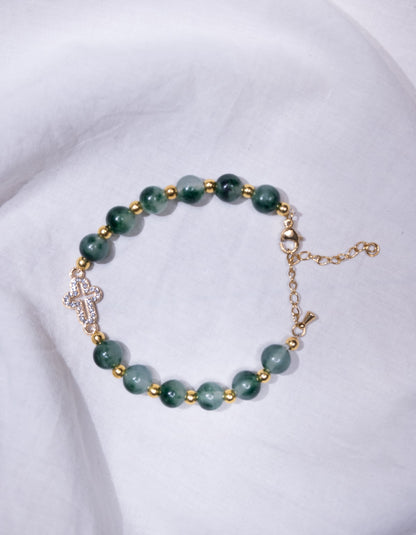 Bracelet Vert & Doré
