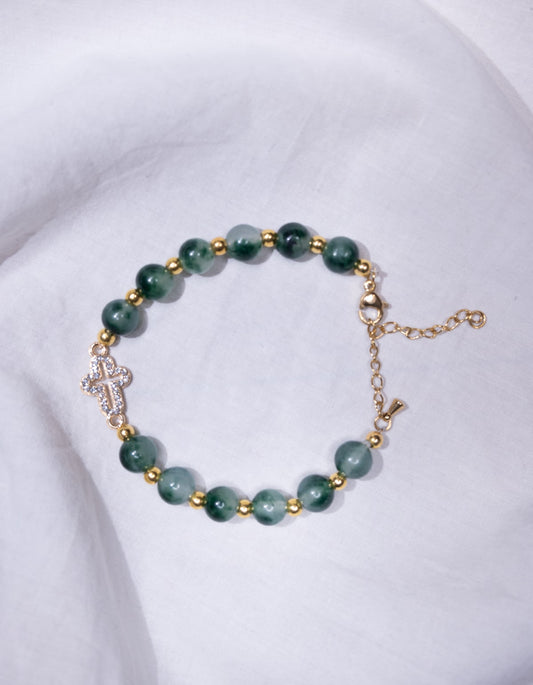 Bracelet Vert & Doré