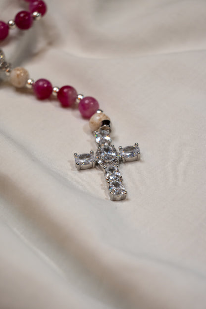 Chapelet  - Rose & Argent