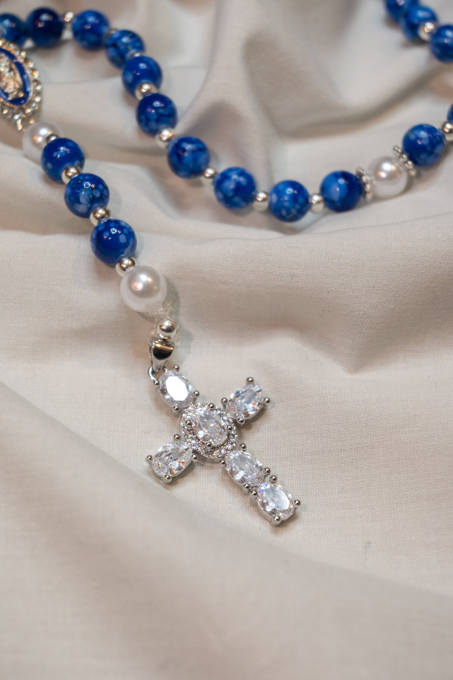 Chapelet - Bleu Marin & Argent