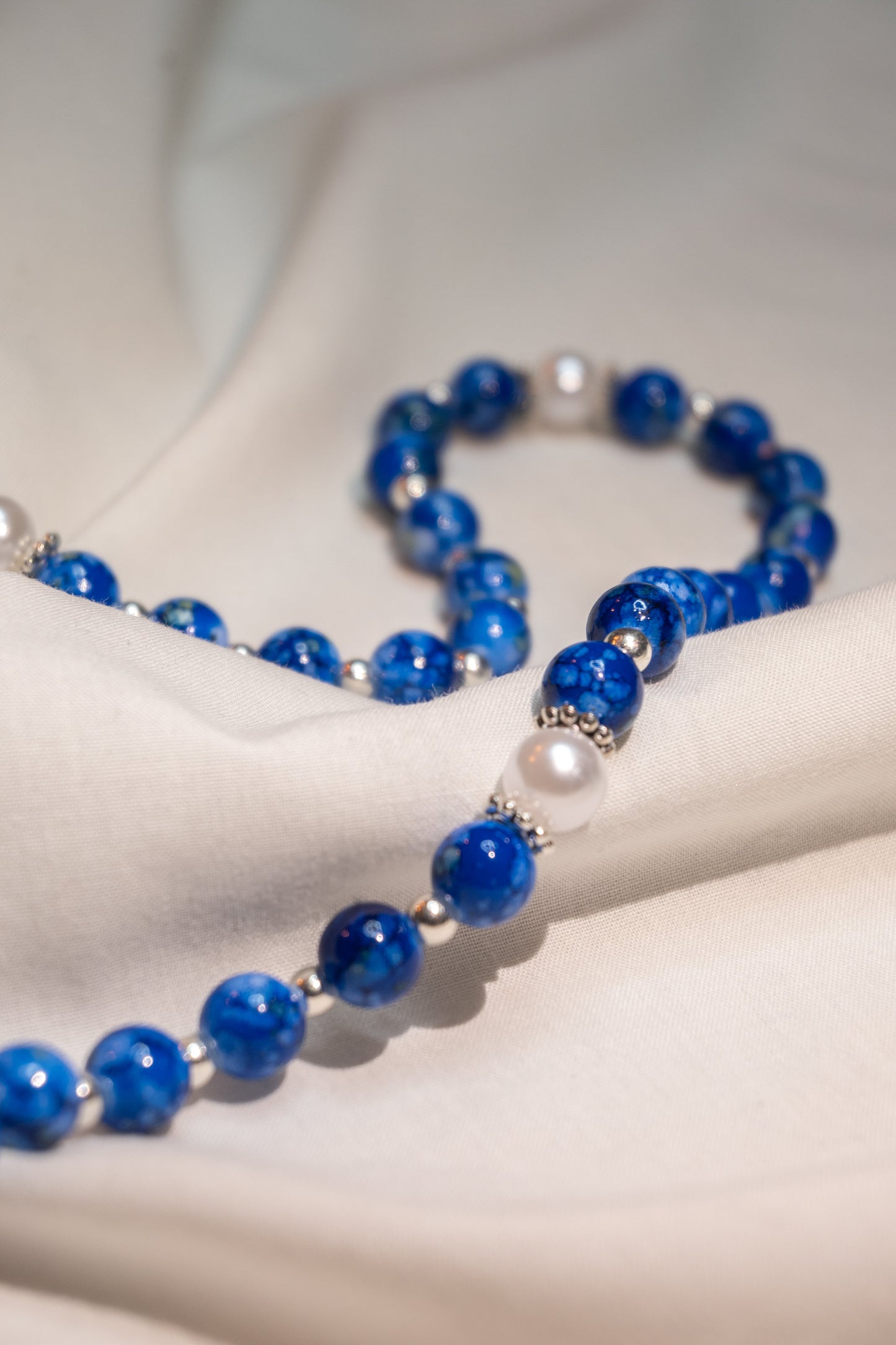 Chapelet - Bleu Marin & Argent