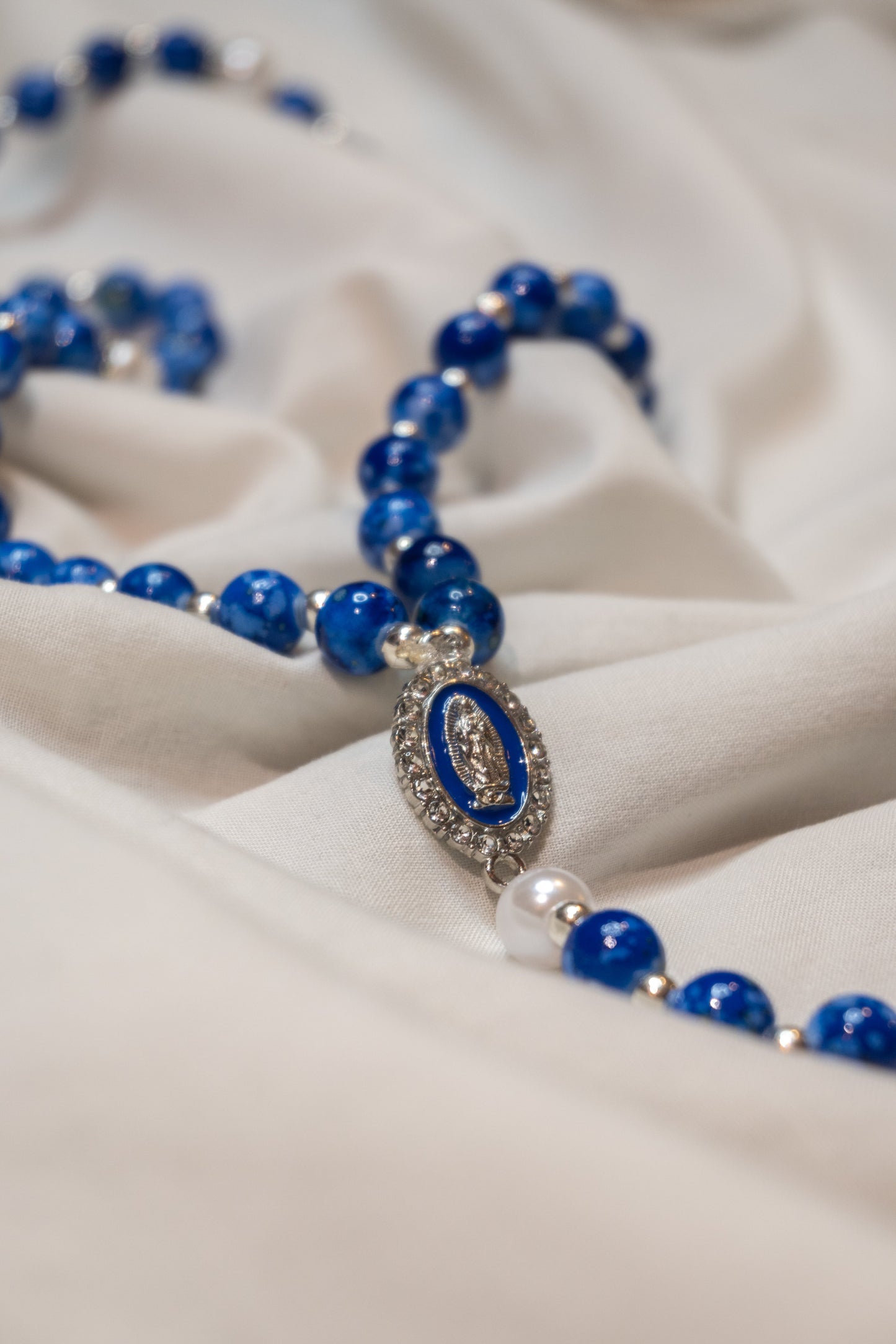 Chapelet - Bleu Marin & Argent