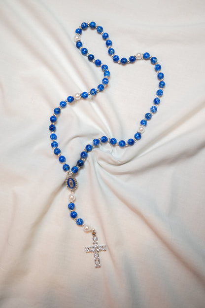 Chapelet - Bleu Marin & Argent