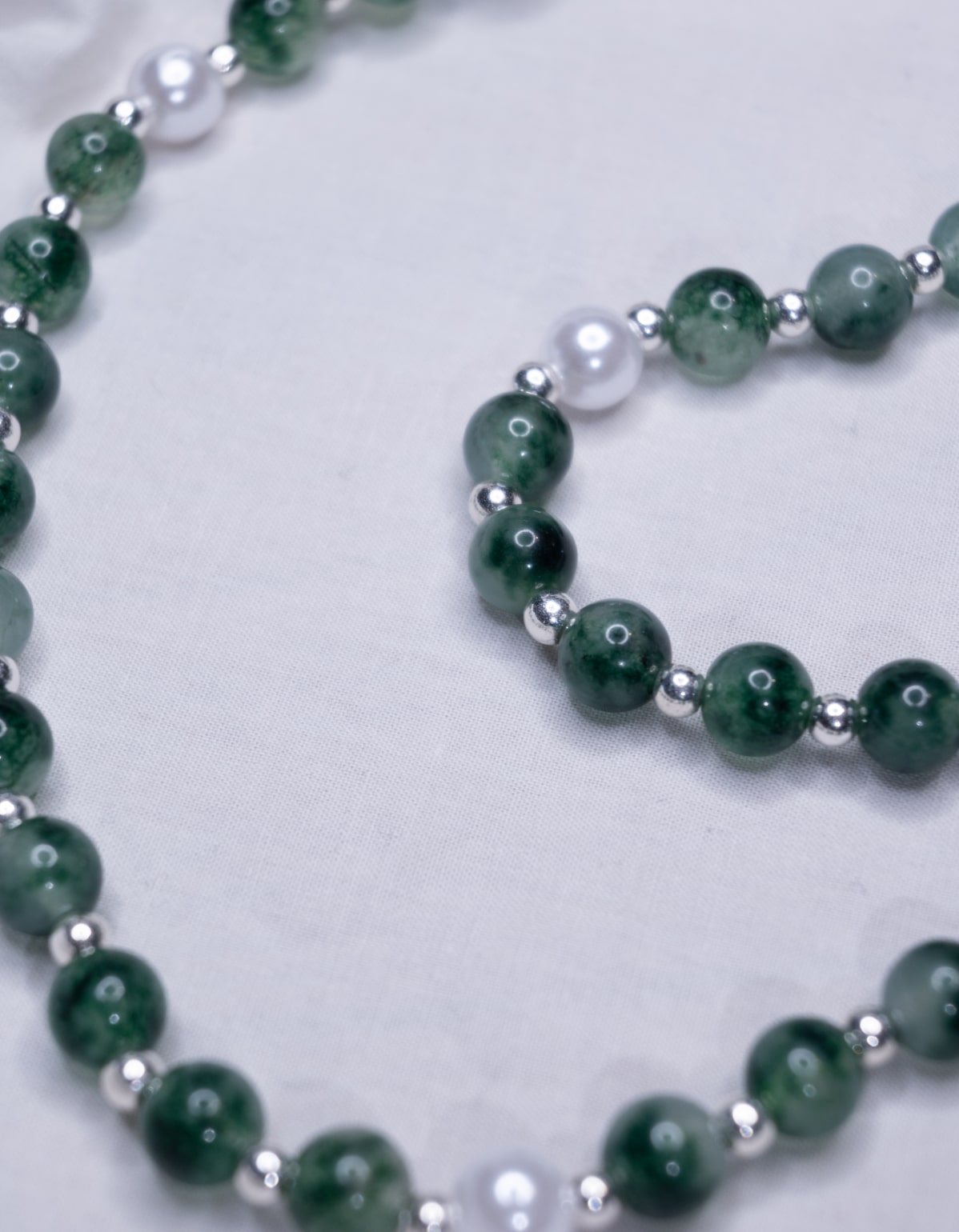 Collier Vert & Argent